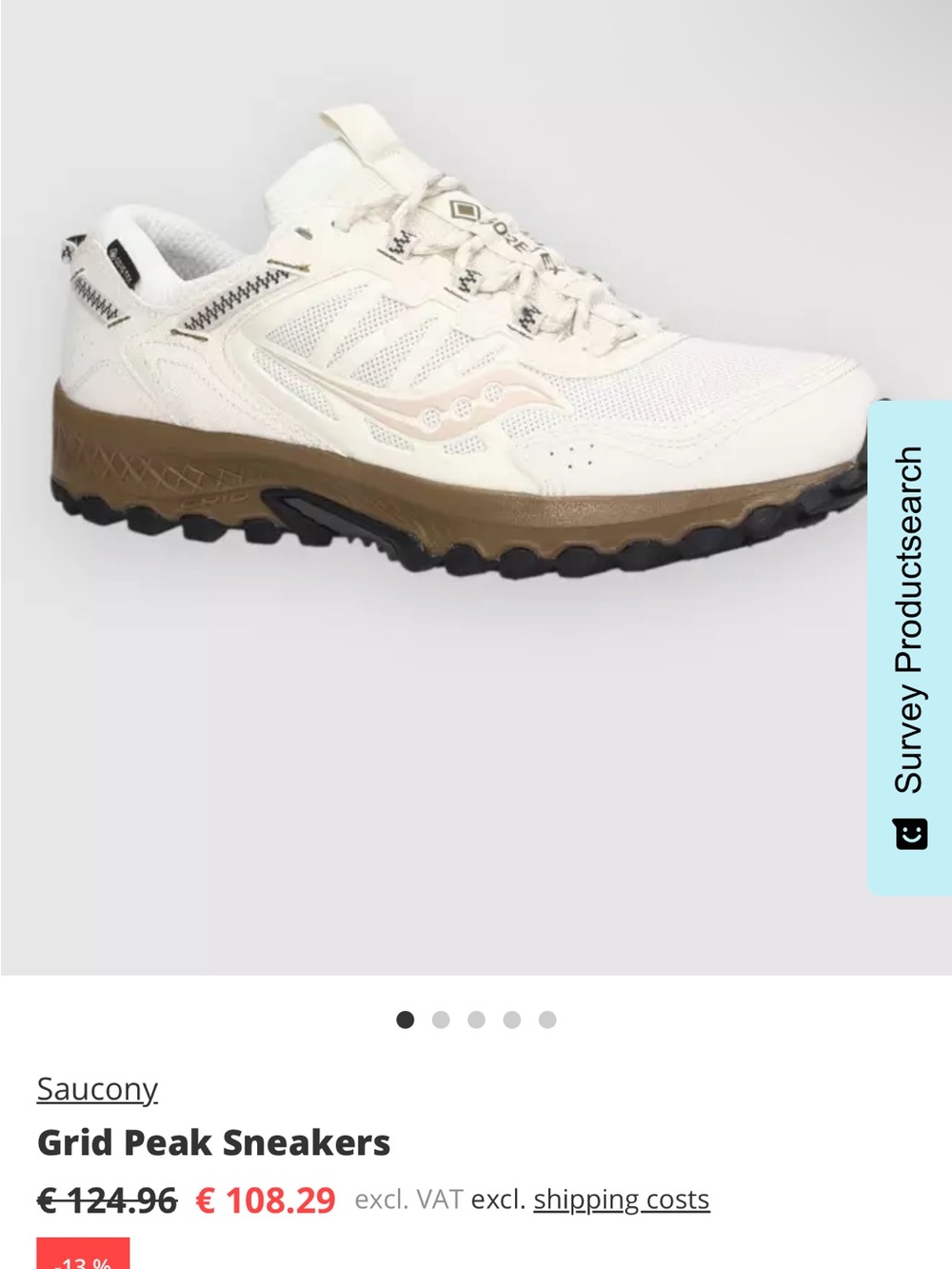 Saucony Women's Trail Sneakers in Cream and Tan with Black Outsole